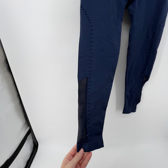 JoyLab Women XL Mid-Rise Seamless Ventilation 7/8 Leggings Blue Ankle Mesh Gym - Picture 5 of 9